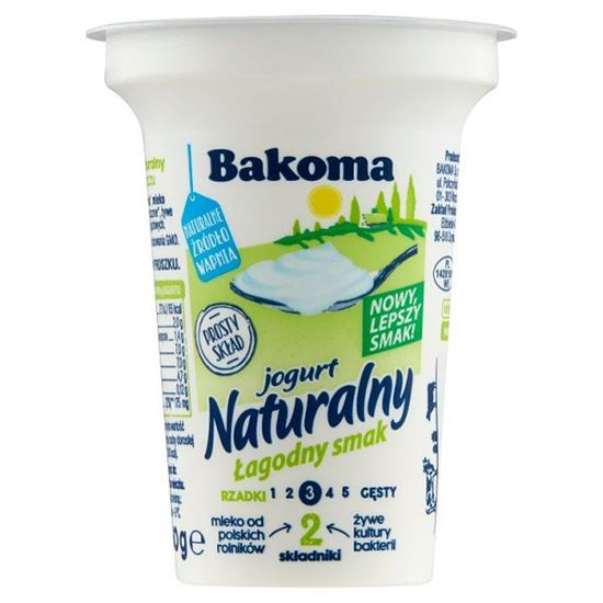 Bakoma Jogurt naturalny łagodny smak 150 g 