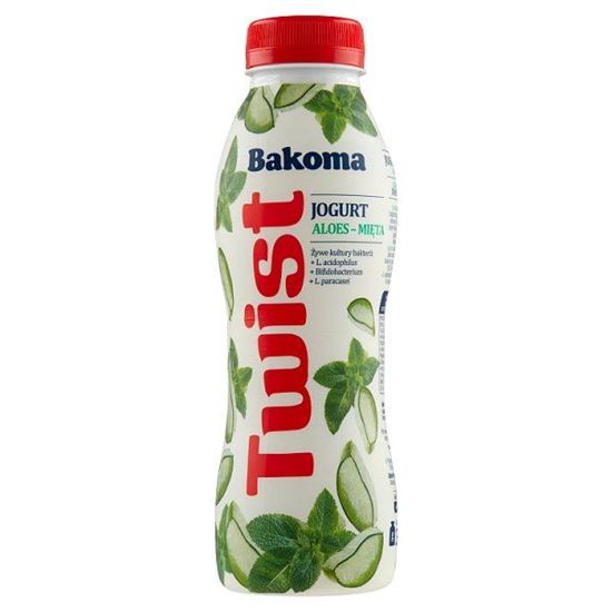 Bakoma Twist Jogurt aloes-mięta 380 g e