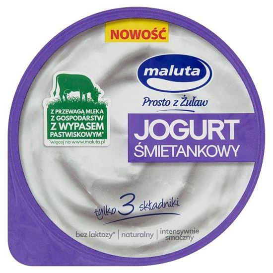 Maluta Jogurt śmietankowy naturalny bez laktozy 220 g