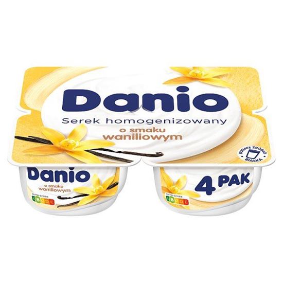 Danio Serek homogenizowany o smaku waniliowym 560 g (4 x 140 g)