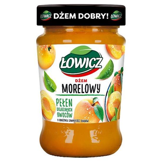 Łowicz Dżem morelowy o obniżonej zawartości cukrów 280 g