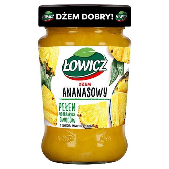 Łowicz Dżem ananasowy o obniżonej zawartości cukrów 280 g
