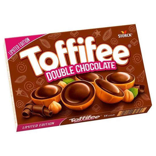 Toffifee Double Chocolate Orzech laskowy w karmelu kremie i czekoladzie 125 g (15 sztuk)