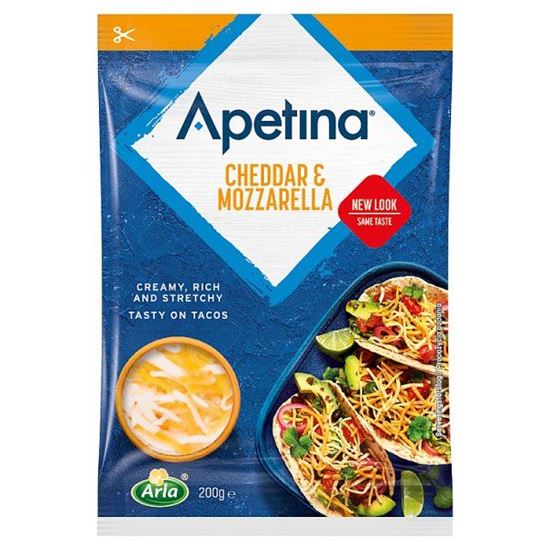 Arla Apetina Ser wiórkowany Cheddar & Mozzarella 200 g
