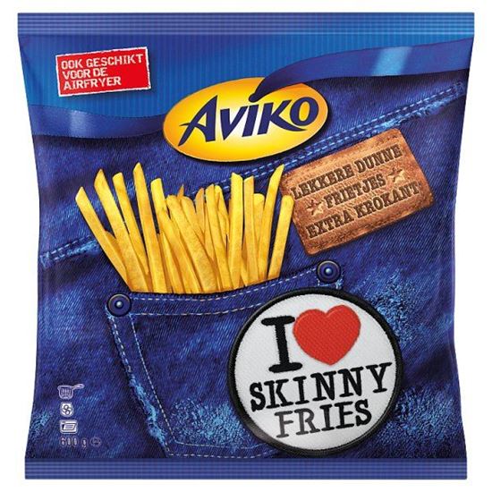 Aviko Skin­ny Fries Ekstra chrupiące cienkie frytki w panierce 600 g
