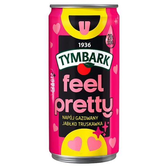 Tymbark Crazy fun Napój gazowany jabłko truskawka 200 ml