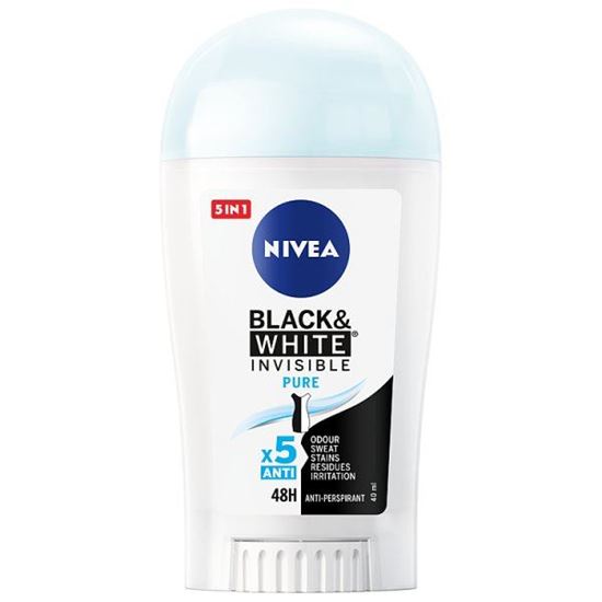 Nivea Black&amp;White Invisible Pure Antyperspirant W Sztyfcie 40ml