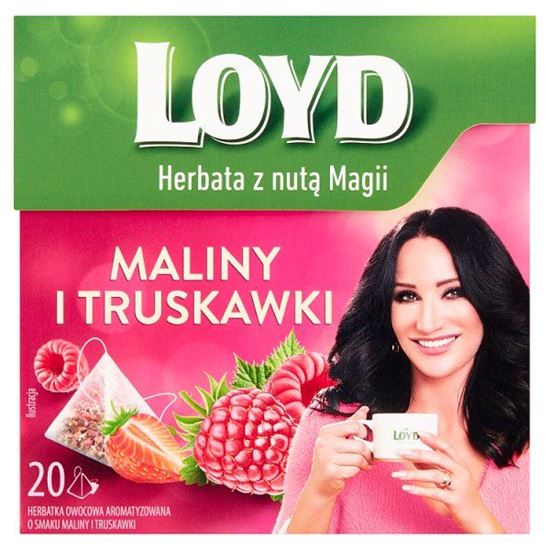 Loyd Herbatka owocowa aromatyzowana o smaku maliny i truskawki 40 g (20 x 2 g)