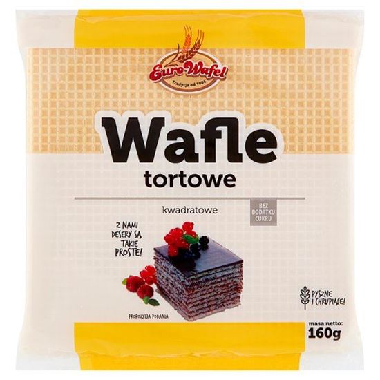 Eurowafel Wafle tortowe kwadratowe 160 g