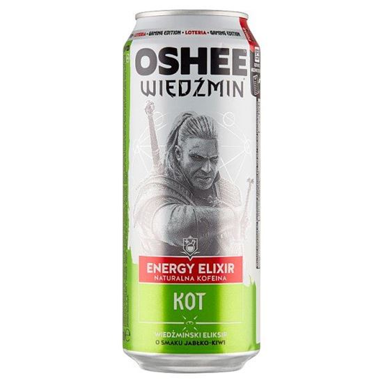 Oshee Wiedźmin Energy Elixir Kot Wiedźmiński eliksir o smaku jabłko-kiwi 500 ml