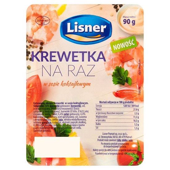 Lisner Krewetka na raz w sosie koktajlowym 90 g