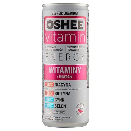 Oshee Vitamin Energy Napój gazowany o smaku pomarańczowym 250 ml
