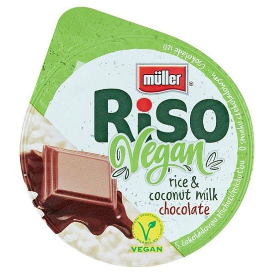 Müller Riso Vegan Deser na bazie ekstraktu z kokosa i ryżu z sosem o smaku czekoladowym 160 g