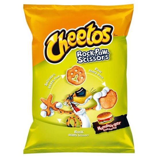Cheetos Rock Paw Scissors Chrupki kukurydziane o smaku hamburgera 85 g