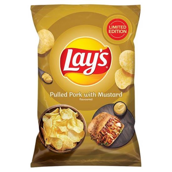 Lay's Chipsy ziemniaczane o smaku szarpanej wieprzowiny z musztardą 140 g