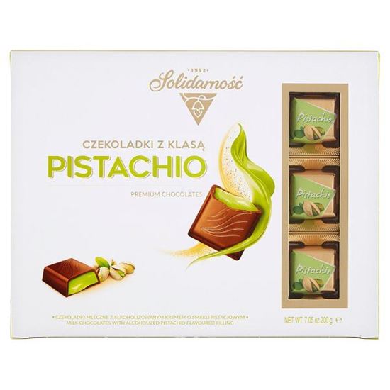 Solidarność Czekoladki z Klasą Pistachio Czekoladki mleczne 200 g