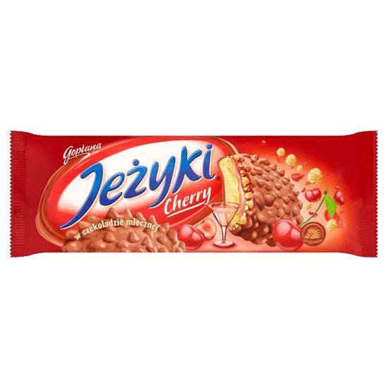 Jeżyki Cherry Herbatniki w czekoladzie mlecznej 140 g