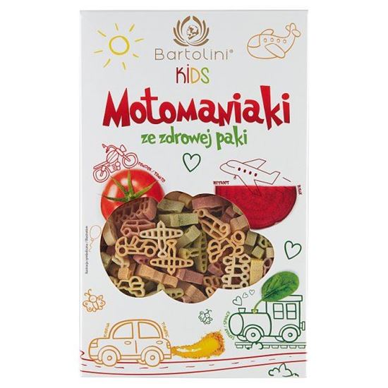 Bartolini Kids Makaron pszenny 5-smakowy motomaniaki 250 g