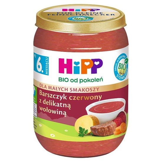 HiPP BIO Dla Małych Smakoszy Barszczyk czerwony z delikatną wołowiną po 6. miesiącu 190 g