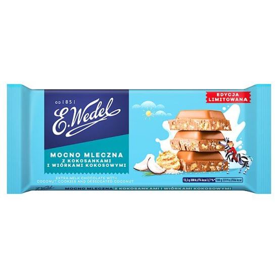 E. Wedel Czekolada mocno mleczna z kokosankami i wiórkami kokosowymi 80 g