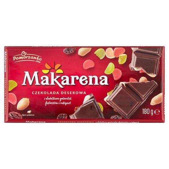Pomorzanka Makarena Czekolada deserowa z dodatkiem galaretek fistaszków i rodzynek 180 g
