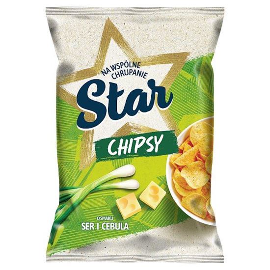 Star Chipsy o smaku ser i cebula 220 g