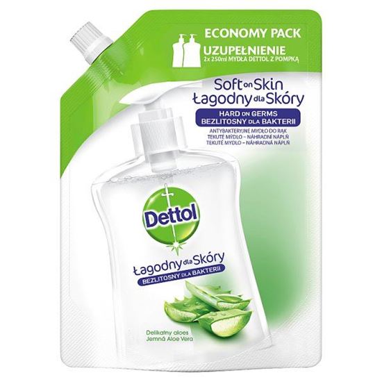 Dettol Antybakteryjne mydło do rąk uzupełnienie delikatny aloes 500 ml