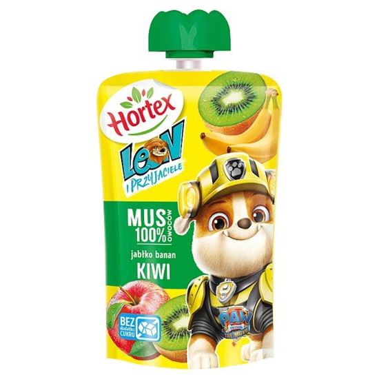 Hortex Leon i Przyjaciele Mus owocowy jabłko banan kiwi 100 g