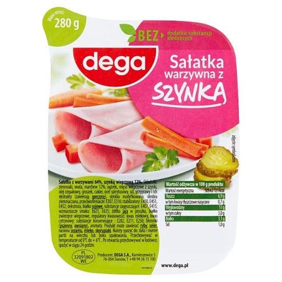 dega Sałatka warzywna z szynką 280 g