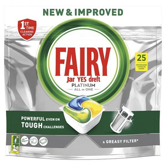 Fairy Platinum Cytryna Tabletki do zmywarki All In One, 125 tabletek