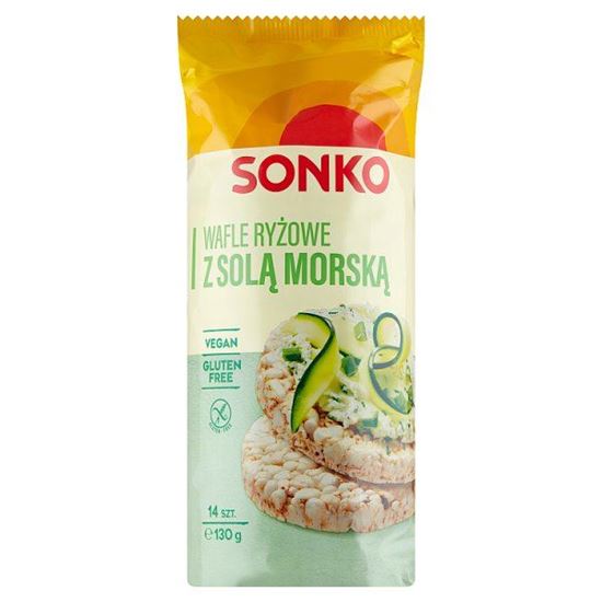 Sonko Wafle ryżowe z solą morską 130 g (14 sztuk)