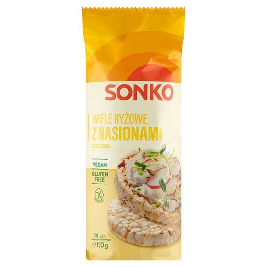 Sonko Wafle ryżowe z nasionami słonecznika 130 g (14 sztuk)