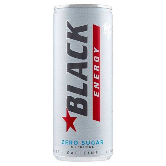 Black Energy Zero Sugar Gazowany napój energetyzujący bez cukru 250 ml