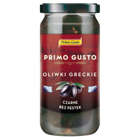 Primo Gusto Oliwki greckie czarne bez pestek 230 g
