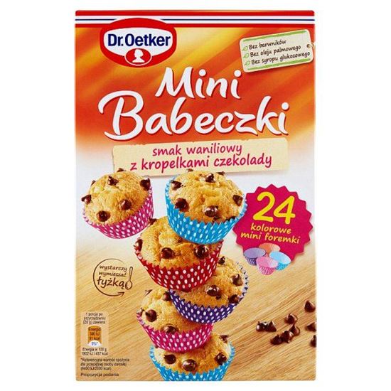 Dr. Oetker Mini babeczki smak waniliowy z kropelkami czekolady 250 g