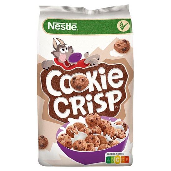 Nestlé Cookie Crisp Zbożowe płatki w kształcie ciasteczek o smaku czekoladowym 250 g