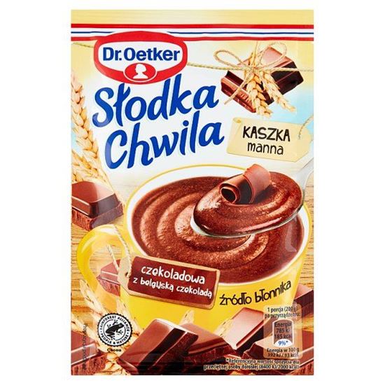 Dr.Oetker Słodka Chwila Kaszka manna czekoladowa z belgijską czekoladą 50 g