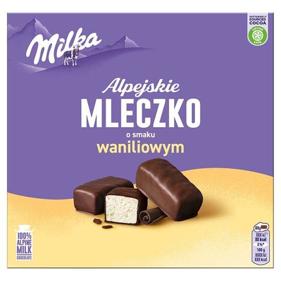 Milka Alpejskie Mleczko Pianka o smaku waniliowym 330 g