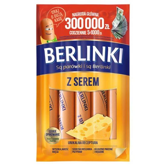 Berlinki Kiełbasa z serem 250 g