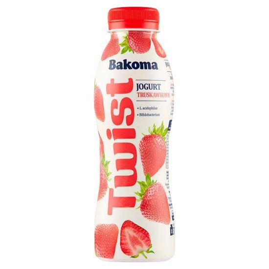 Bakoma Twist Jogurt truskawkowy 370 g
