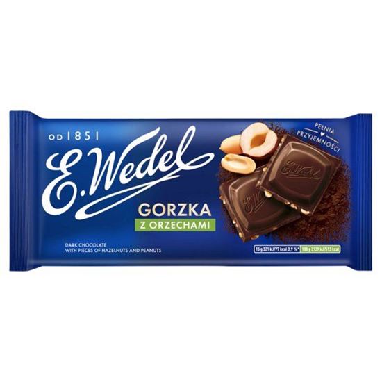 E.Wedel Czekolada gorzka z orzechami 90 g