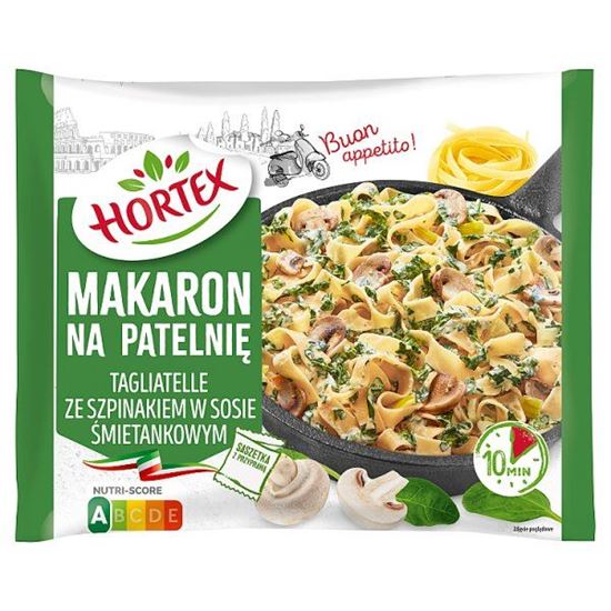 Hortex Makaron na patelnię tagliatelle ze szpinakiem w sosie śmietankowym 450 g