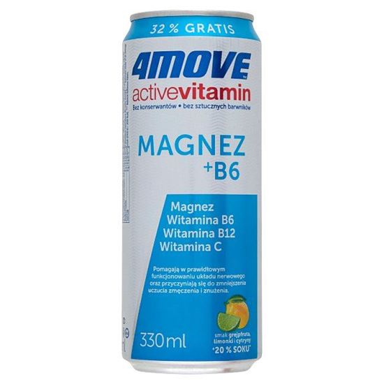 4Move Active Vitamin Gazowany napój smak grejpfruta limonki i cytryny 330 ml