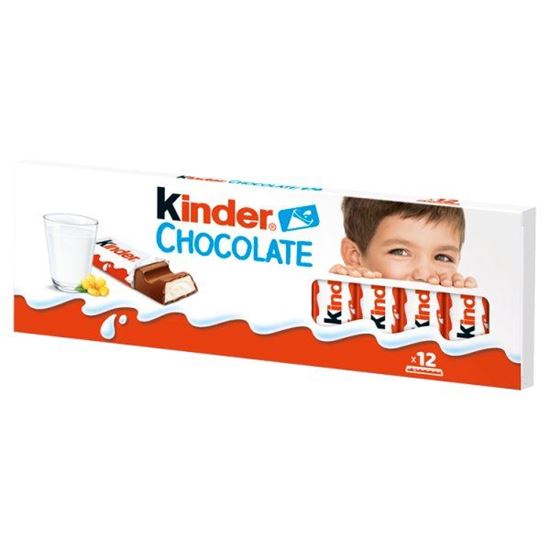 Kinder Chocolate Batonik z mlecznej czekolady z nadzieniem mlecznym 150 g (12 sztuk)