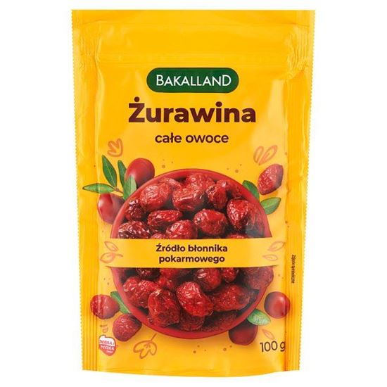 Bakalland Żurawina całe owoce 100 g