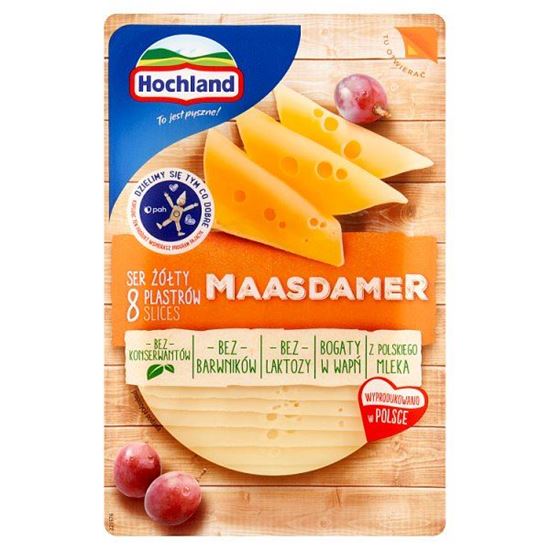 Hochland Ser żółty maasdamer w plastrach 135 g