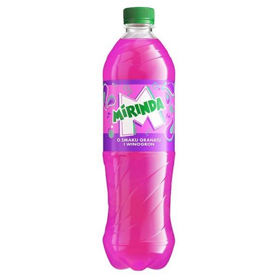 Mirinda Napój gazowany o smaku granatu i winogron 0,85 l