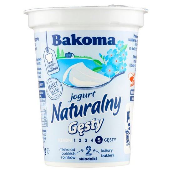Bakoma Jogurt naturalny gęsty 370 g