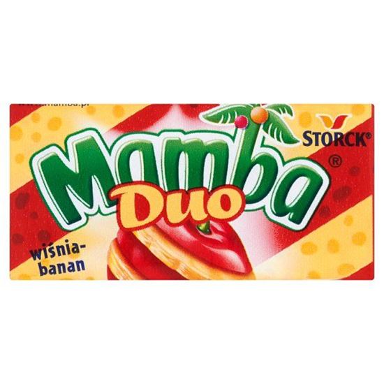 Mamba Duo wiśnia-banan Gumy rozpuszczalne 26,5 g (6 sztuk)