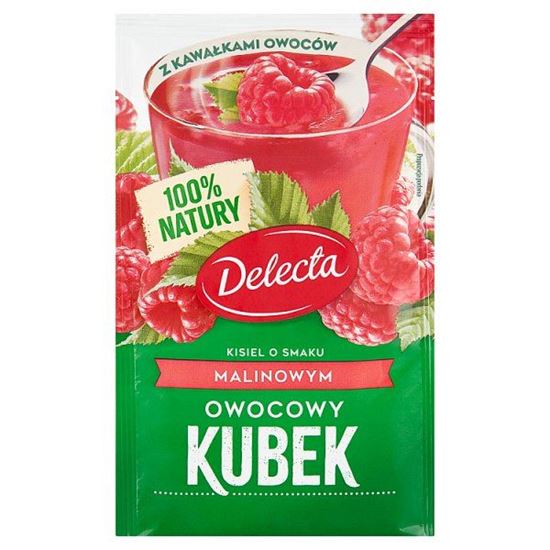 Delecta Owocowy kubek Kisiel o smaku malinowym 30 g